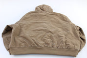 Carhartt Logo Patch Tan/Brown Hooded Zip Up Jacket - ThriftedThreads.com