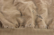Carhartt Logo Patch Tan/Brown Hooded Zip Up Jacket - ThriftedThreads.com