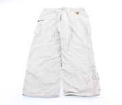 Carhartt Logo Patch White Carpenter Pants - ThriftedThreads.com