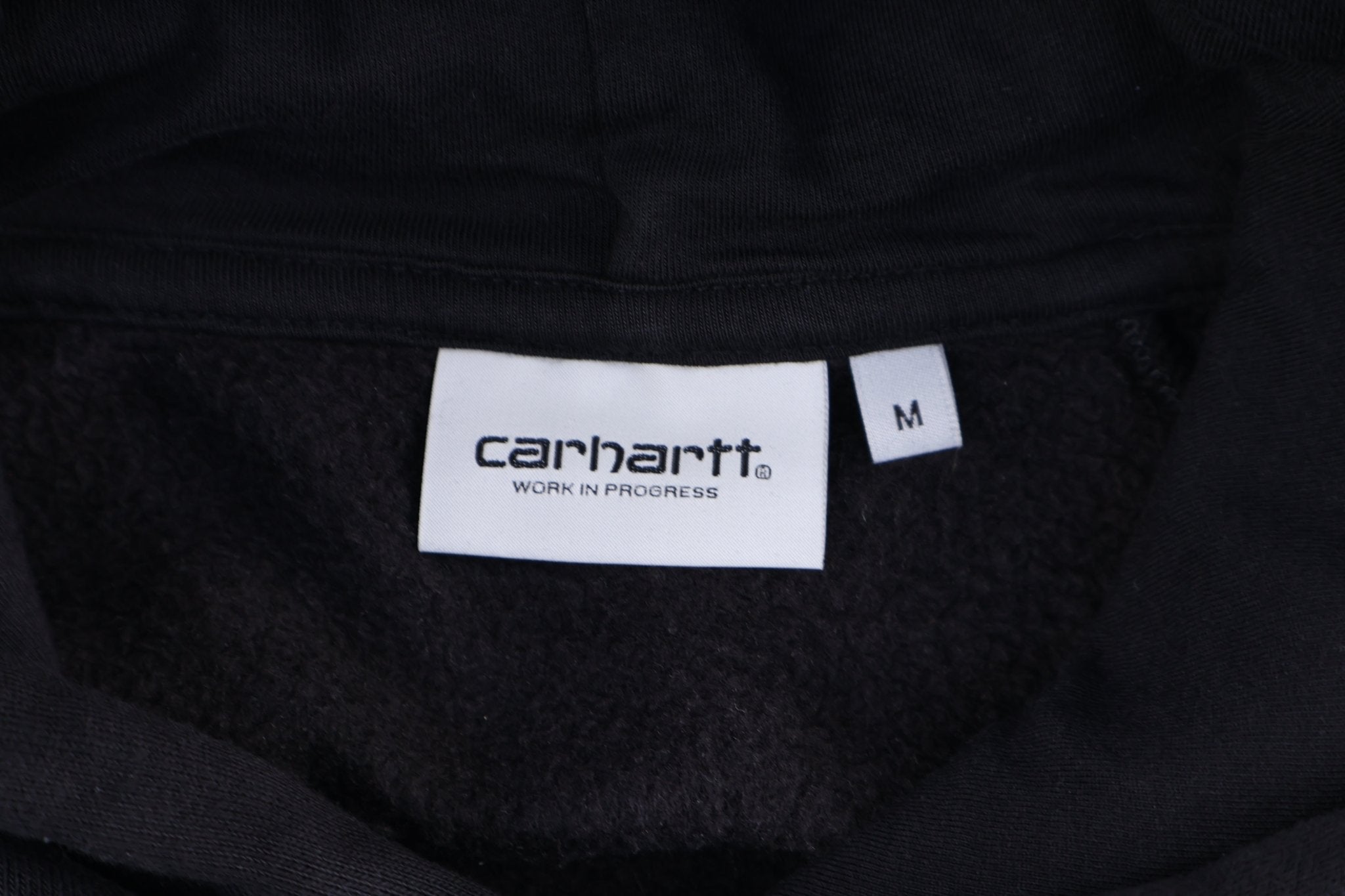 Carhartt WIP Logo Patch Black Pullover Hoodie - Sweatshirt - Thrifted Threads