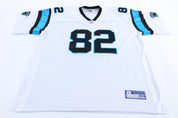 Carolina Panthers Embroidered 82 Grandpa Reebok Football Jersey - ThriftedThreads.com