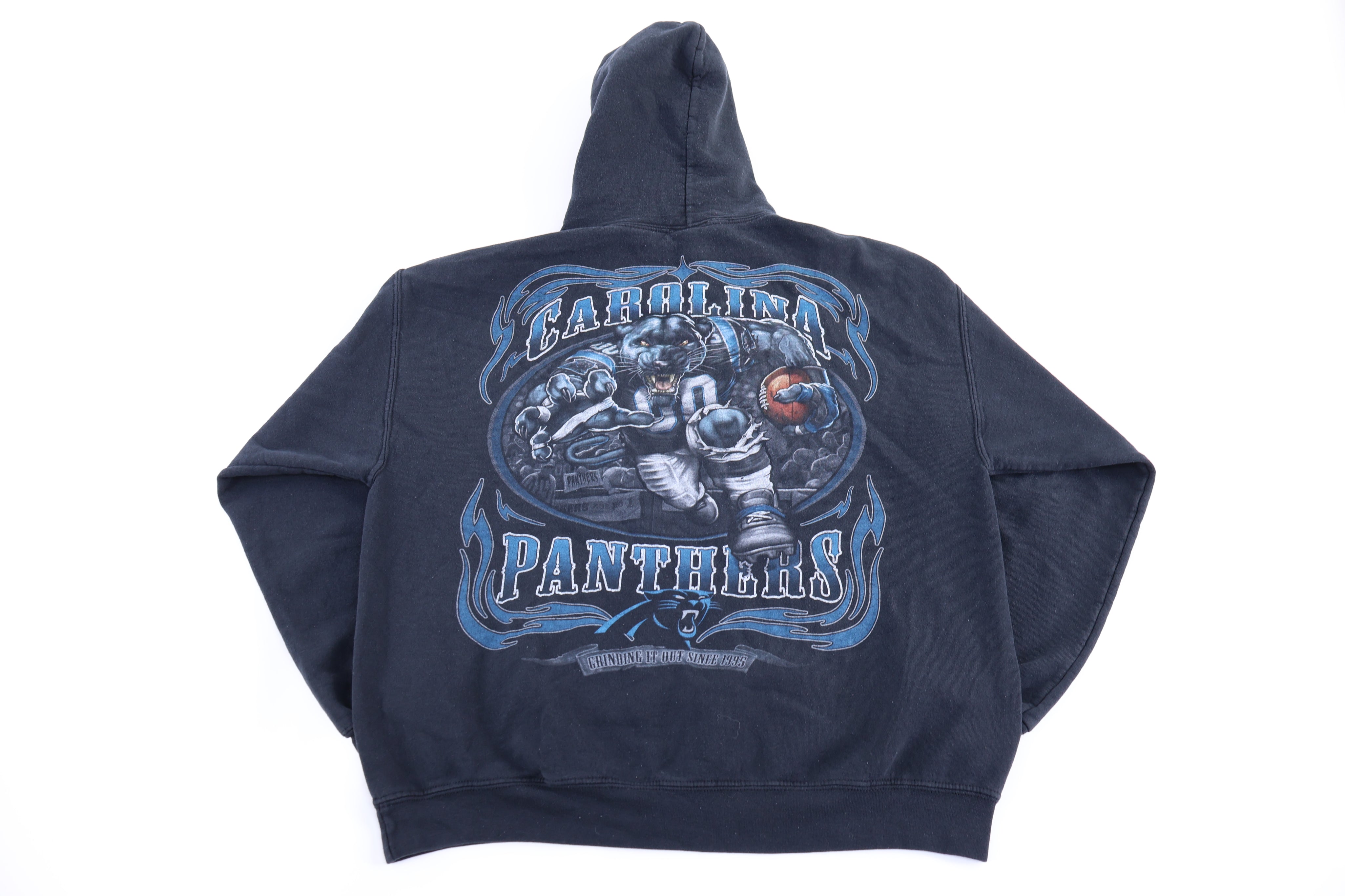 Carolina Panthers Football Black Pullover Hoodie - Sweatshirt - Thrifted Threads