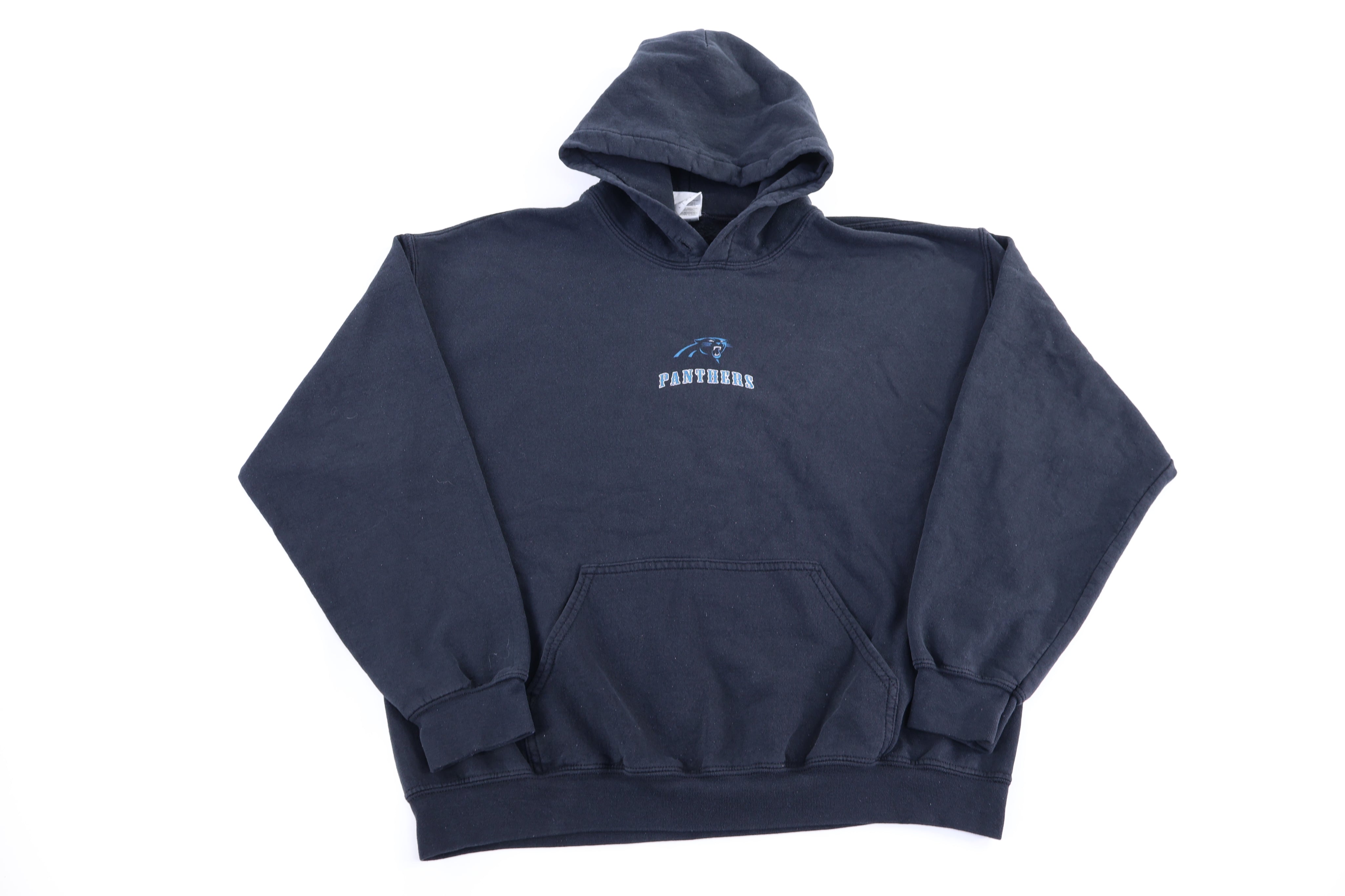 Carolina Panthers Football Black Pullover Hoodie - Sweatshirt - Thrifted Threads