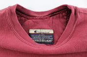 Champion Embroidered Logo Burgundy Reverse Weave Sweatshirt - ThriftedThreads.com