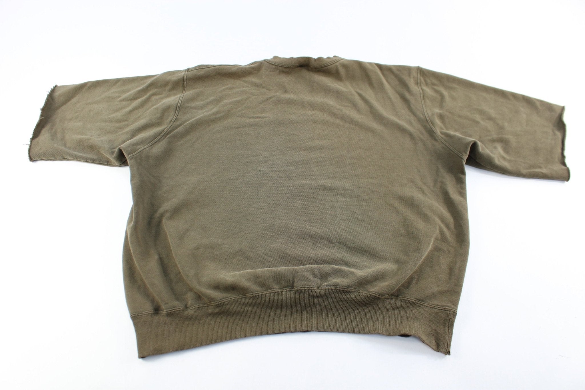 Champion Embroidered Logo Olive Green Sweatshirt - ThriftedThreads.com