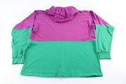 Champion Embroidered Logo Pink & Green Pullover Hoodie - Jackets - Thrifted Threads