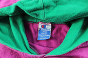 Champion Embroidered Logo Pink & Green Pullover Hoodie - Jackets - Thrifted Threads