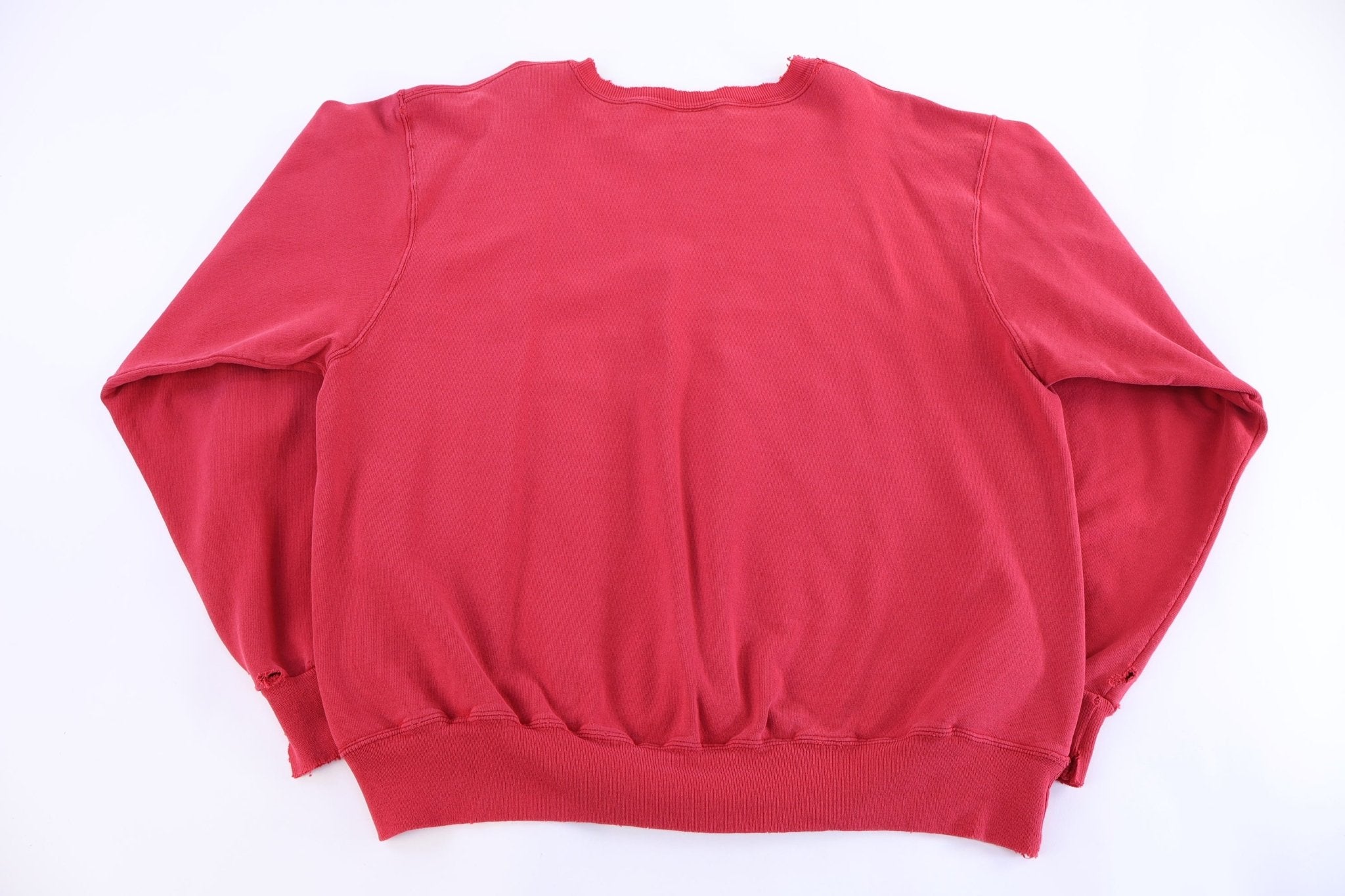 Champion Embroidered Logo Red Sweatshirt - Sweatshirts - Thrifted Threads