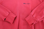 Champion Embroidered Logo Red Sweatshirt - Sweatshirts - Thrifted Threads