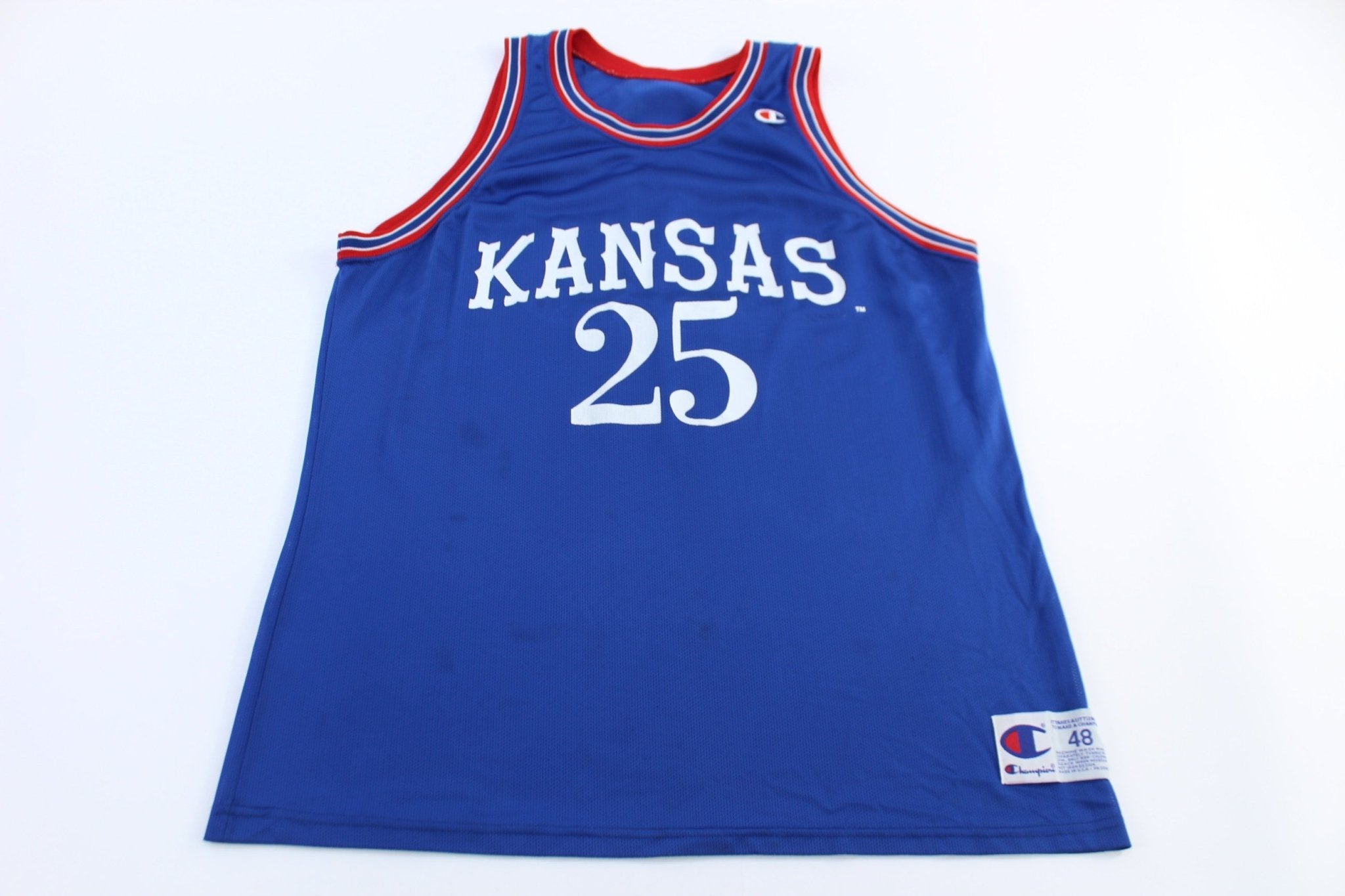 Champion Kansas Jayhawks Danny Manning Basketball Jersey - Jerseys/Tankss - Thrifted Threads