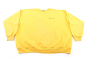 Champion Logo Yellow Sweatshirt - ThriftedThreads.com