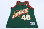 Champion NBA Seattle SuperSonics 40 Shawn Kemp Basketball Jersey - Jerseys/Tanks - Thrifted Threads