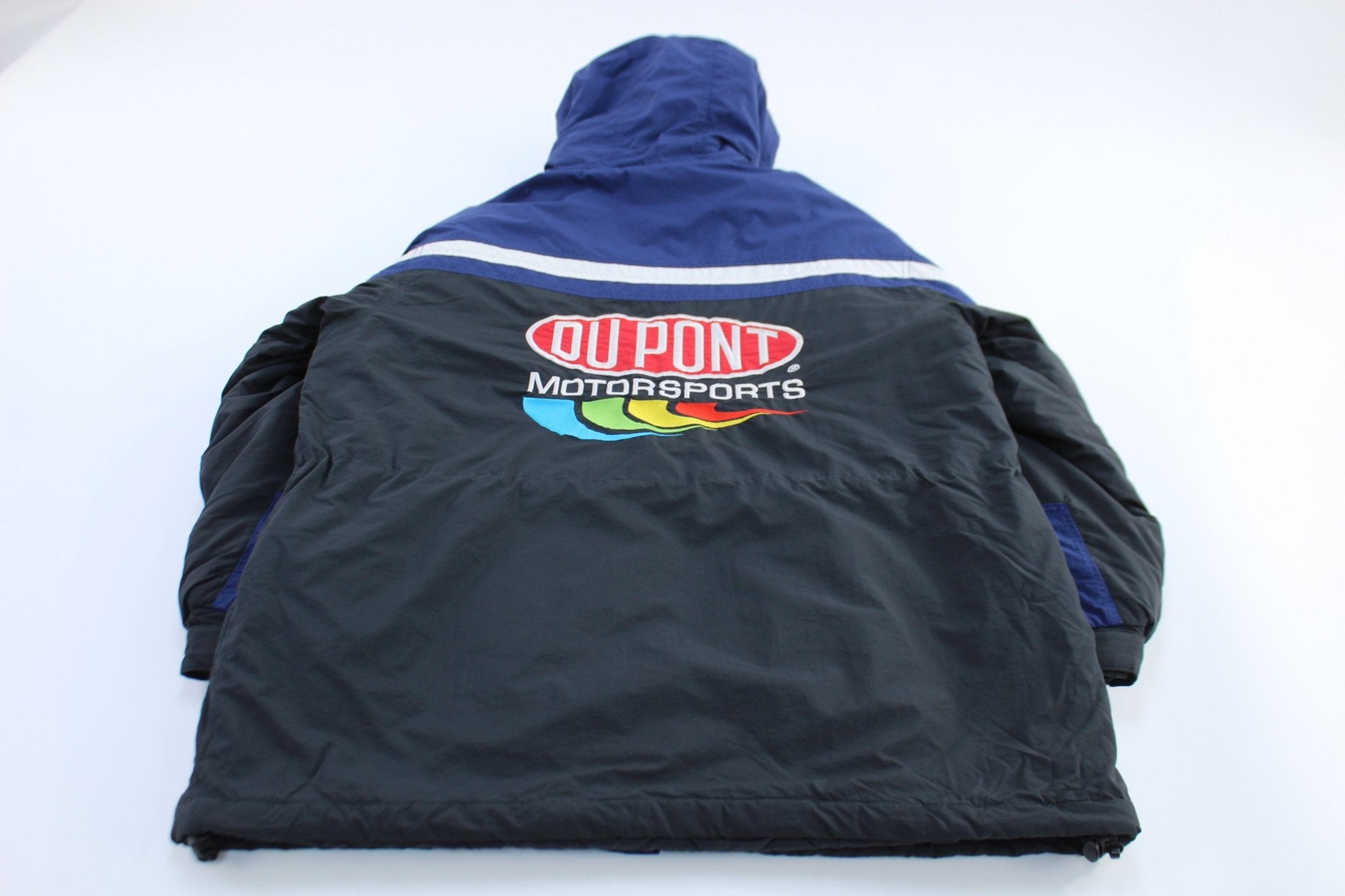 Chase Authentics Embroidered Jeff Gordon Dupont Motorsports Hooded Jacket - ThriftedThreads.com
