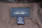 Cherokee Dark Brown Leather Coat - Jackets - Thrifted Threads