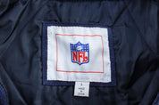Chicago Bears Football Embroidered Suede Zip Up Jacket - ThriftedThreads.com