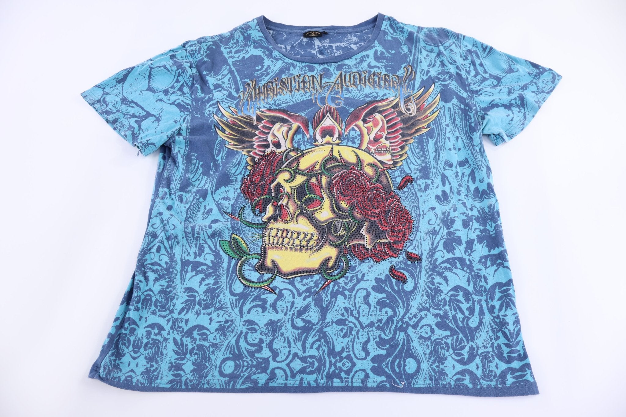 Christian Audiger Grunge Graphic T-shirt - Shirts & Tops - Thrifted Threads