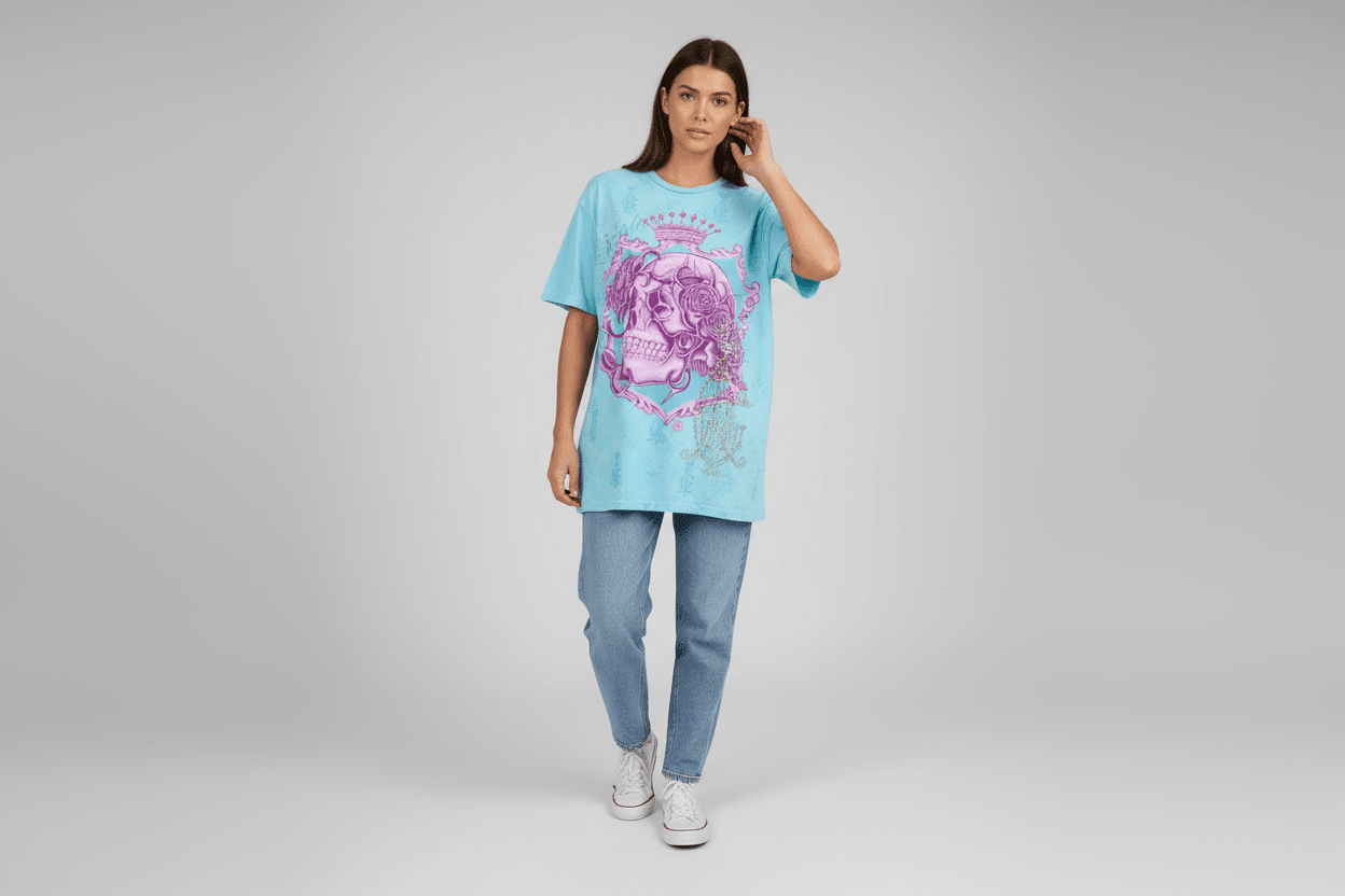 Christian Audiger Skull Graphic T-shirt - Shirts & Tops - Thrifted Threads