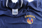 Club America Embroidered Patch Blue Soccer Jersey - Jerseys/Tanks - Thrifted Threads