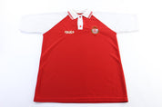 Club Deportivo Toluca Embroidered Red & White Soccer Jersey - ThriftedThreads.com