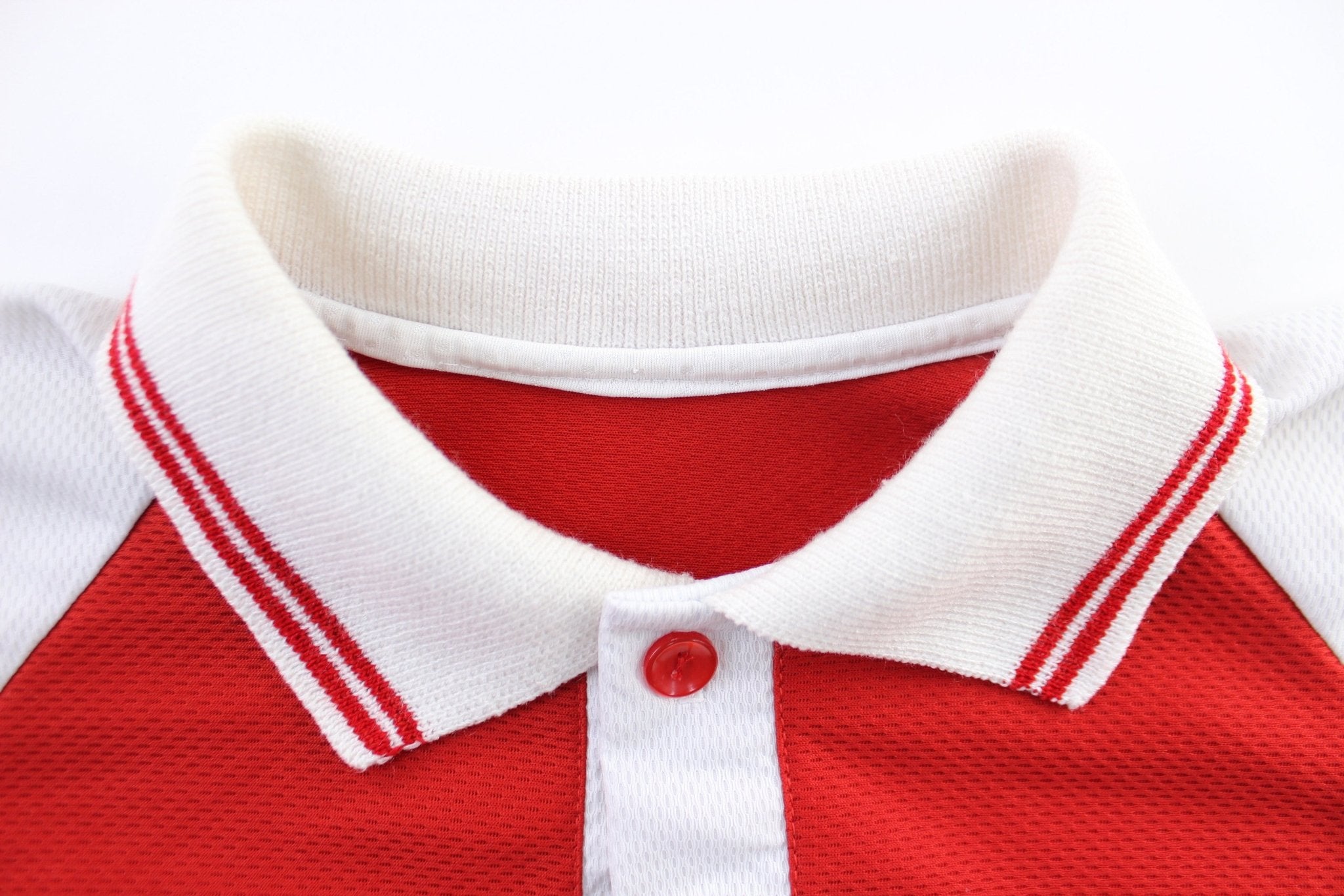 Club Deportivo Toluca Embroidered Red & White Soccer Jersey - ThriftedThreads.com