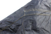 Cruzer Black & Yellow Full Zip Leather Jacket - ThriftedThreads.com