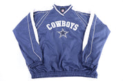 Dallas Cowboys Football Pullover Windbreaker - Button Ups/Downs - Thrifted Threads