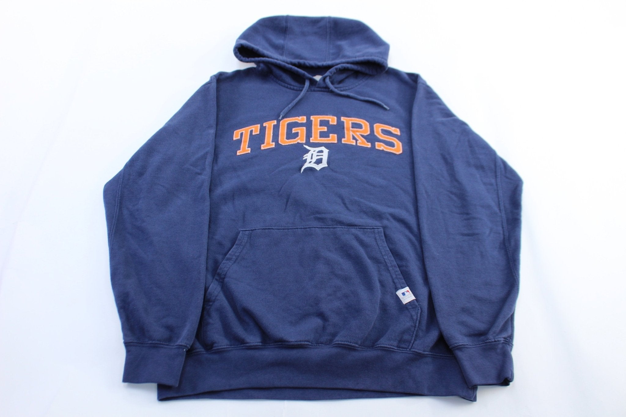 Detroit Tigers Embroidered Pullover Hoodie - ThriftedThreads.com