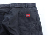 Dickie's Logo Patch Black Carpenter Pants - ThriftedThreads.com