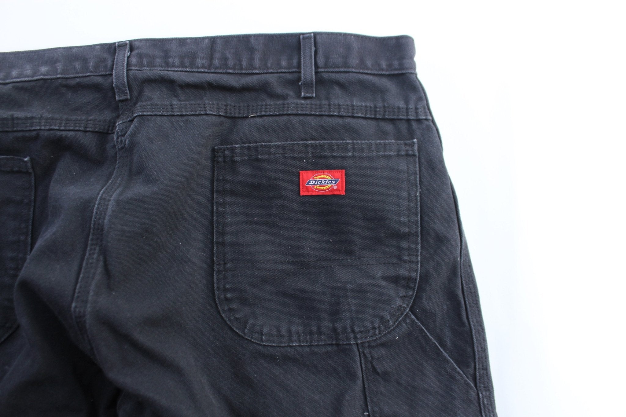 Dickie's Logo Patch Black Carpenter Pants - ThriftedThreads.com