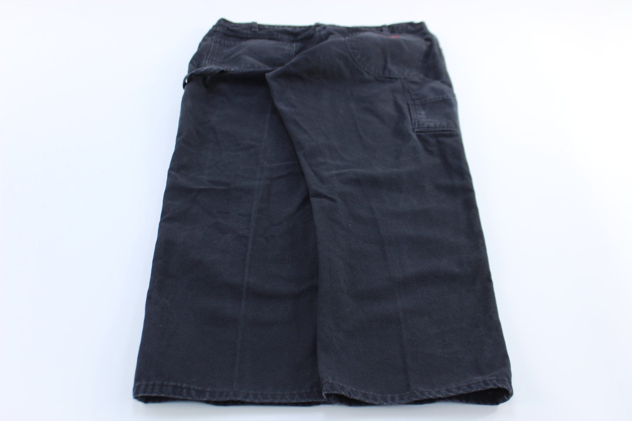 Dickie's Logo Patch Black Carpenter Pants - ThriftedThreads.com