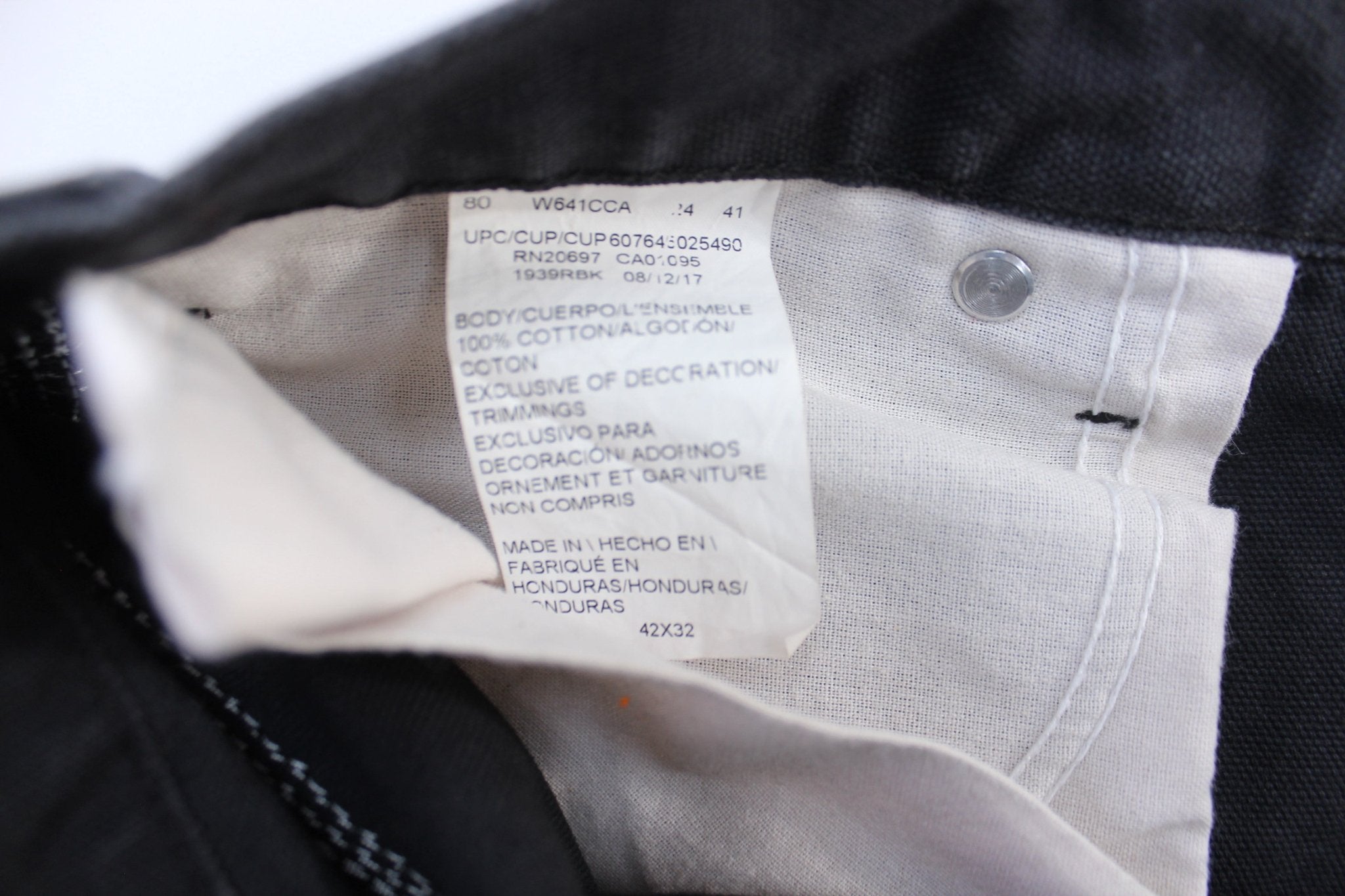Dickie's Logo Patch Black Carpenter Pants - ThriftedThreads.com