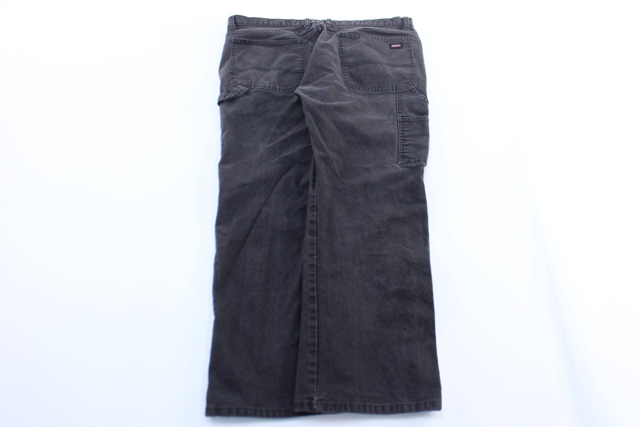 Dickie's Logo Patch Black Carpenter Pants - ThriftedThreads.com