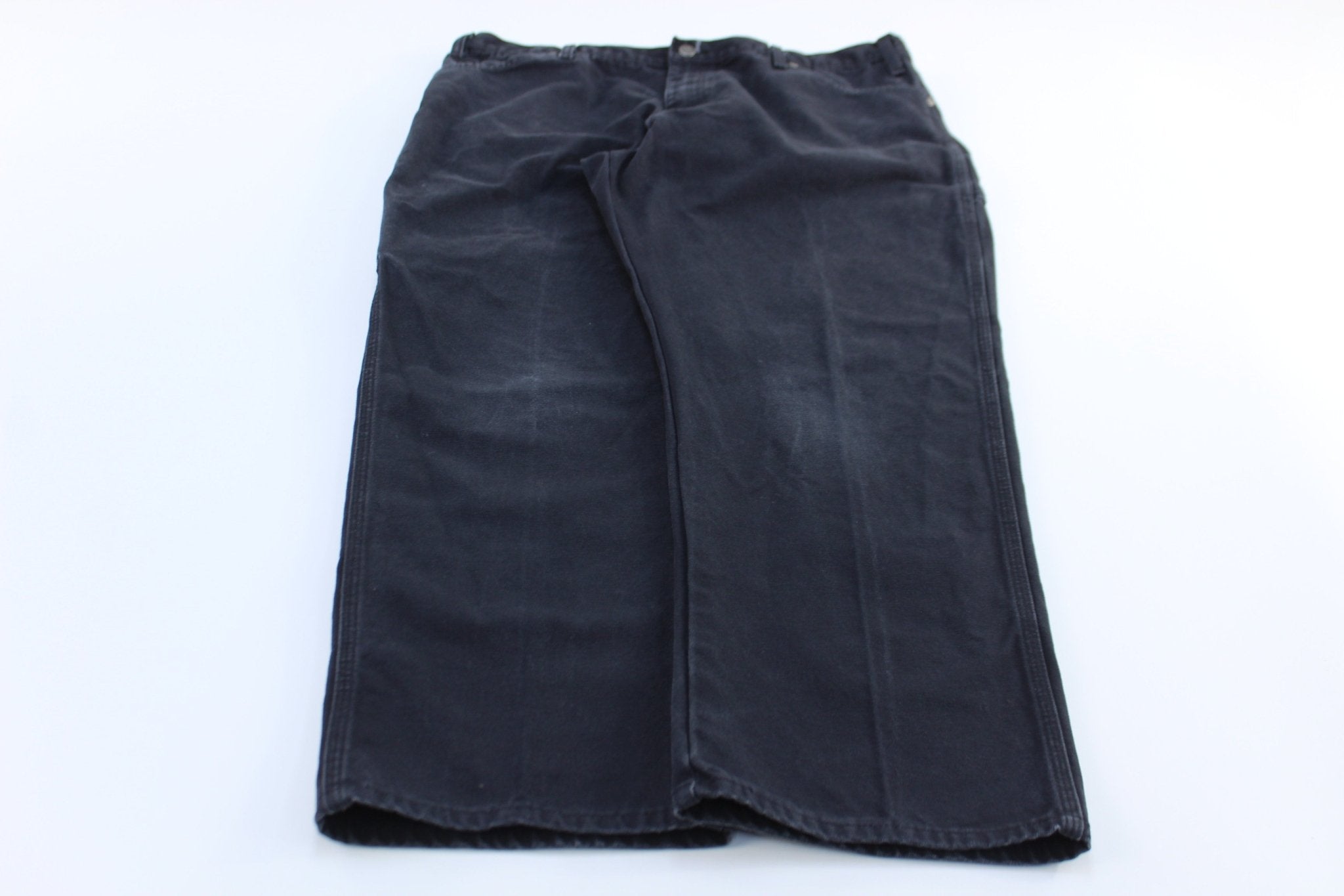 Dickie's Logo Patch Black Carpenter Pants - ThriftedThreads.com