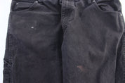 Dickie's Logo Patch Black Carpenter Pants - ThriftedThreads.com