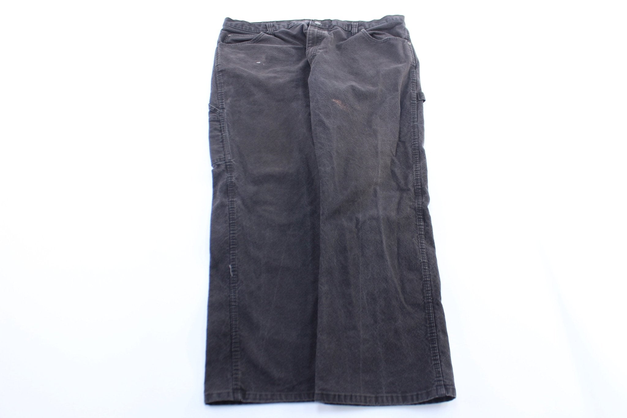 Dickie's Logo Patch Black Carpenter Pants - ThriftedThreads.com