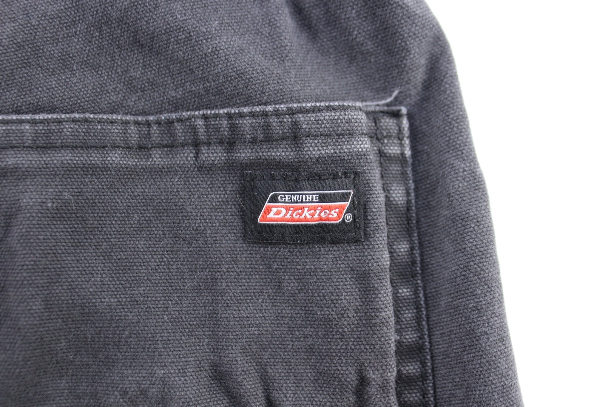 Dickie's Logo Patch Black Carpenter Pants - ThriftedThreads.com