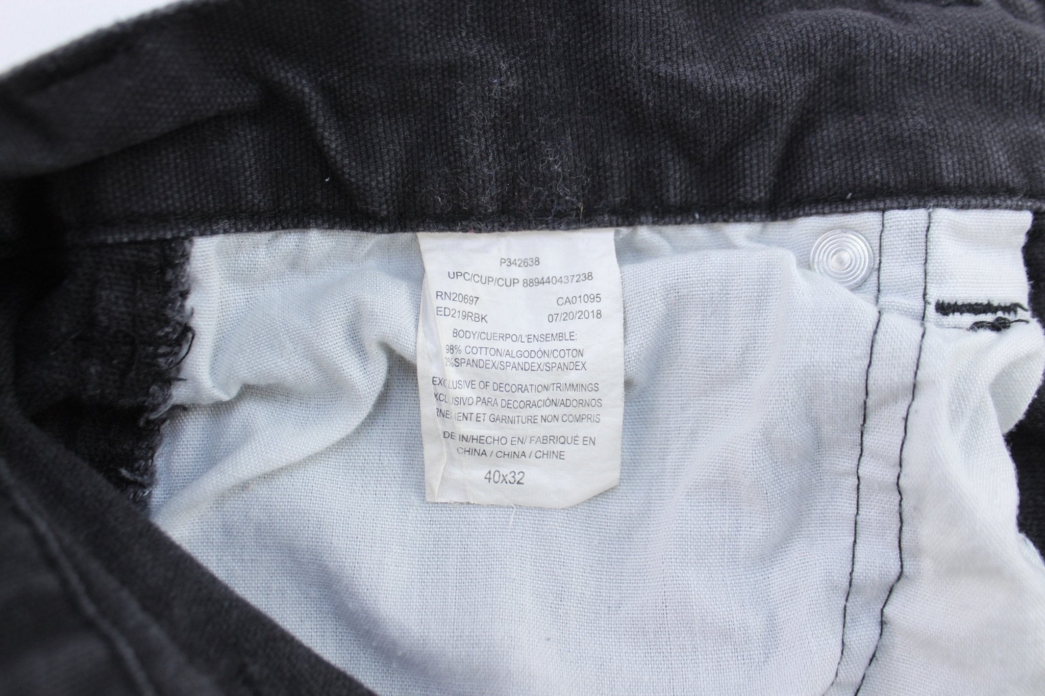 Dickie's Logo Patch Black Carpenter Pants - ThriftedThreads.com