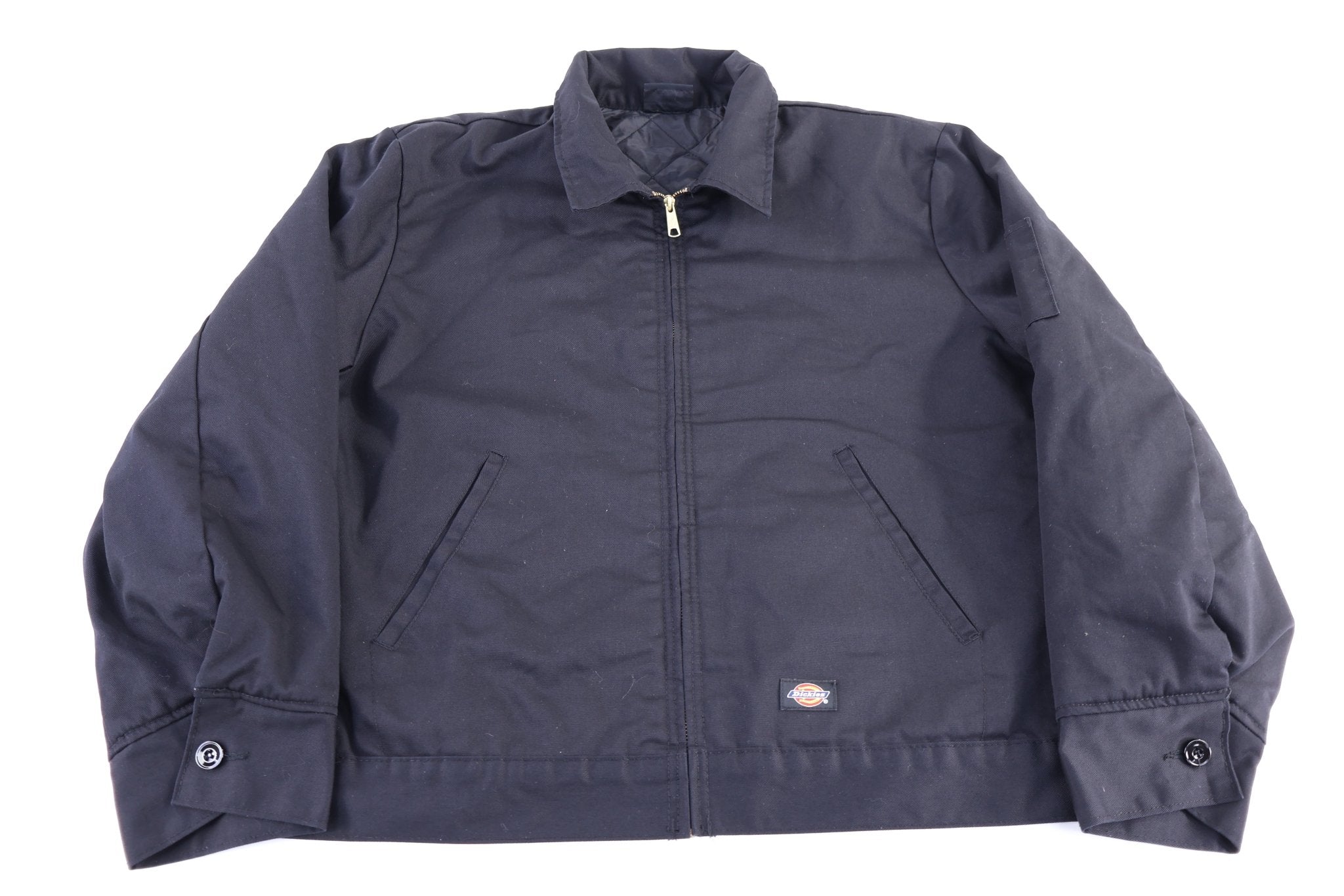 Dickie's Logo Patch Black Full Zip Jacket - Jacket - Thrifted Threads