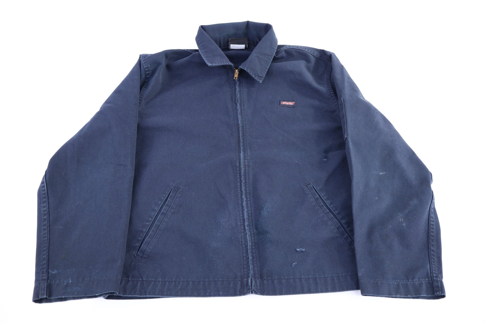 Dickies Logo Patch Blue Full Zip Jacket - Jacket - Thrifted Threads