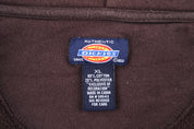 Dickies Logo Patch Brown Full Zip Hoodie - Jacket - Thrifted Threads