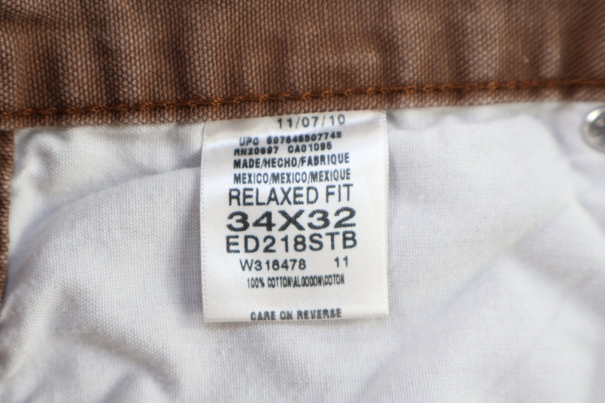 Dickies Logo Patch Brown Pants - pant - Thrifted Threads