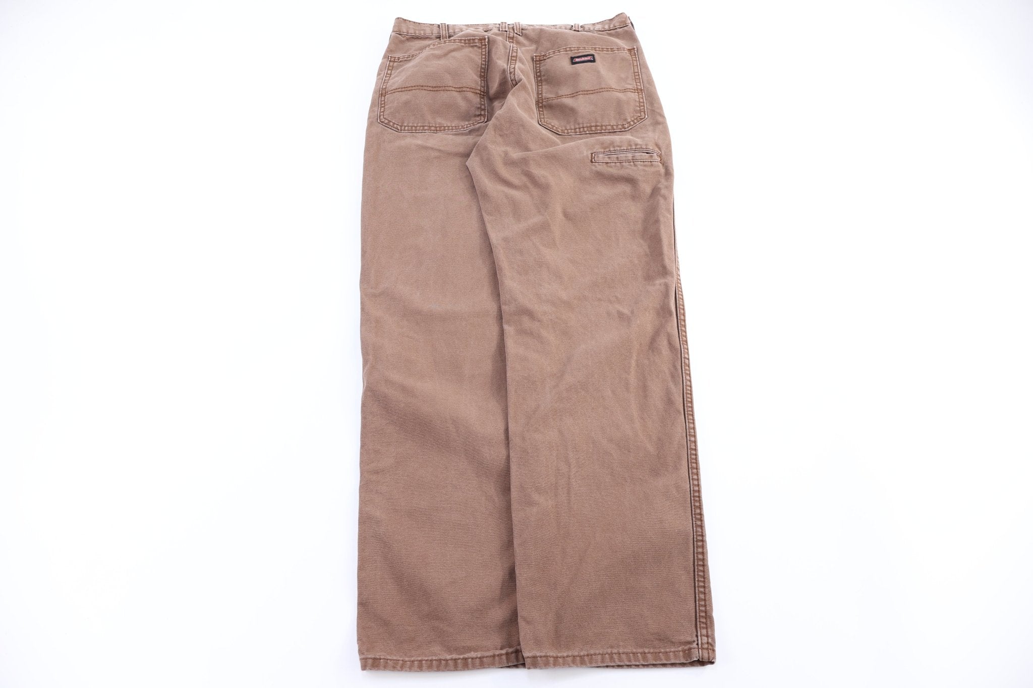 Dickies Logo Patch Brown Pants - pant - Thrifted Threads