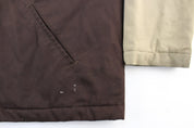 Dickie's Logo Patch Brown & Tan Zip Up Jacket - ThriftedThreads.com