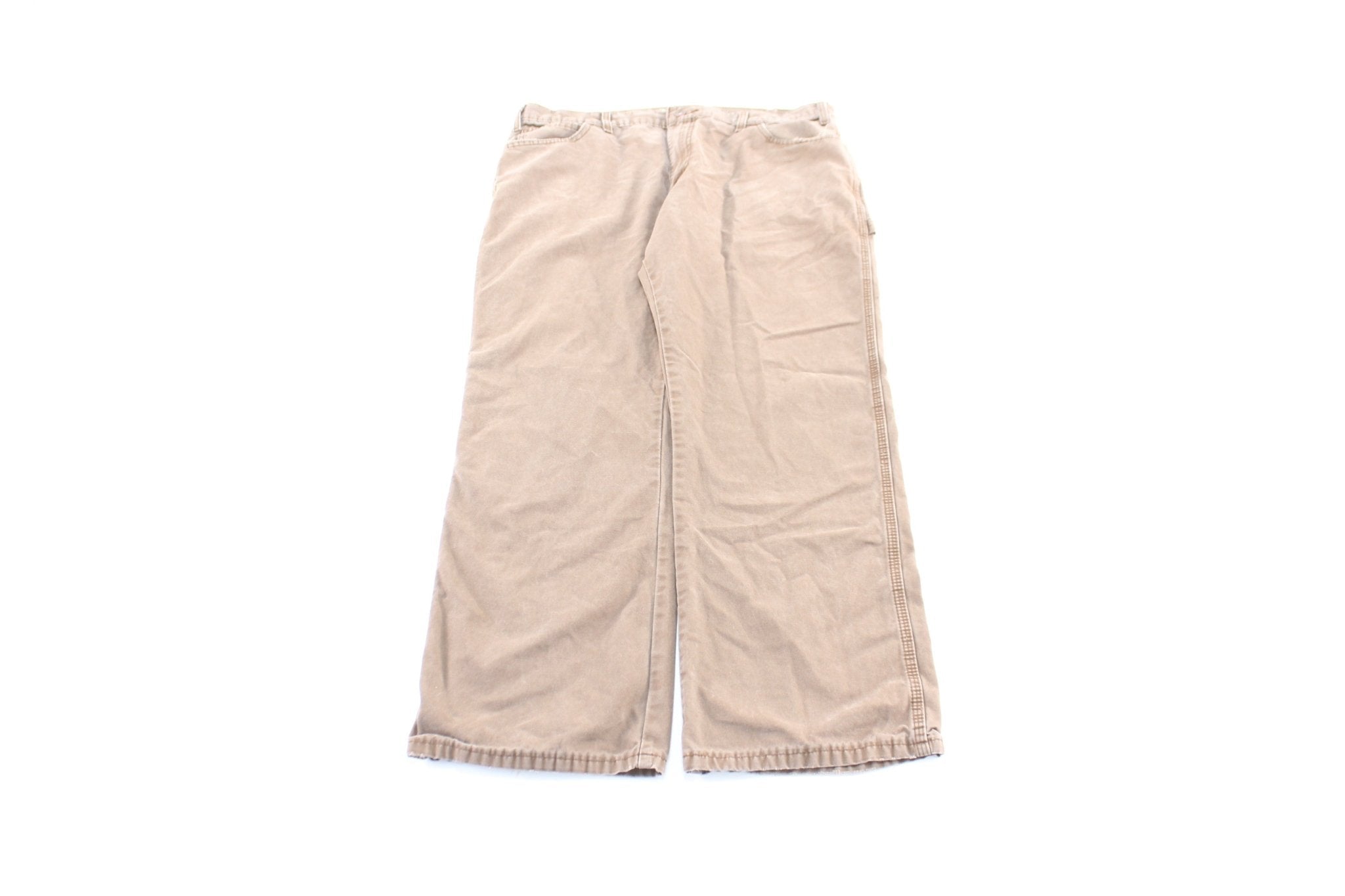 Dickies Logo Patch Brown Workwear Pants - Pants - Thrifted Threads