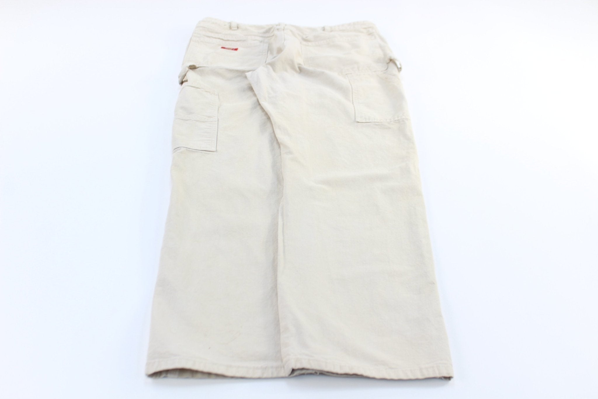 Dickie's Logo Patch Cream Carpenter Pants - ThriftedThreads.com