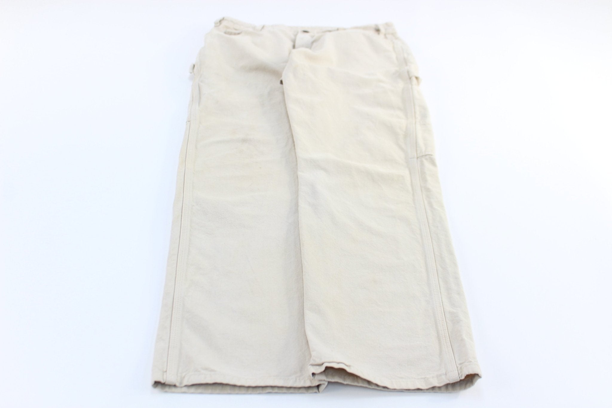Dickie's Logo Patch Cream Carpenter Pants - ThriftedThreads.com