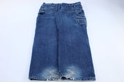 Dickie's Logo Patch Dark Wash Denim Carpenter Jeans - Pants - Thrifted Threads