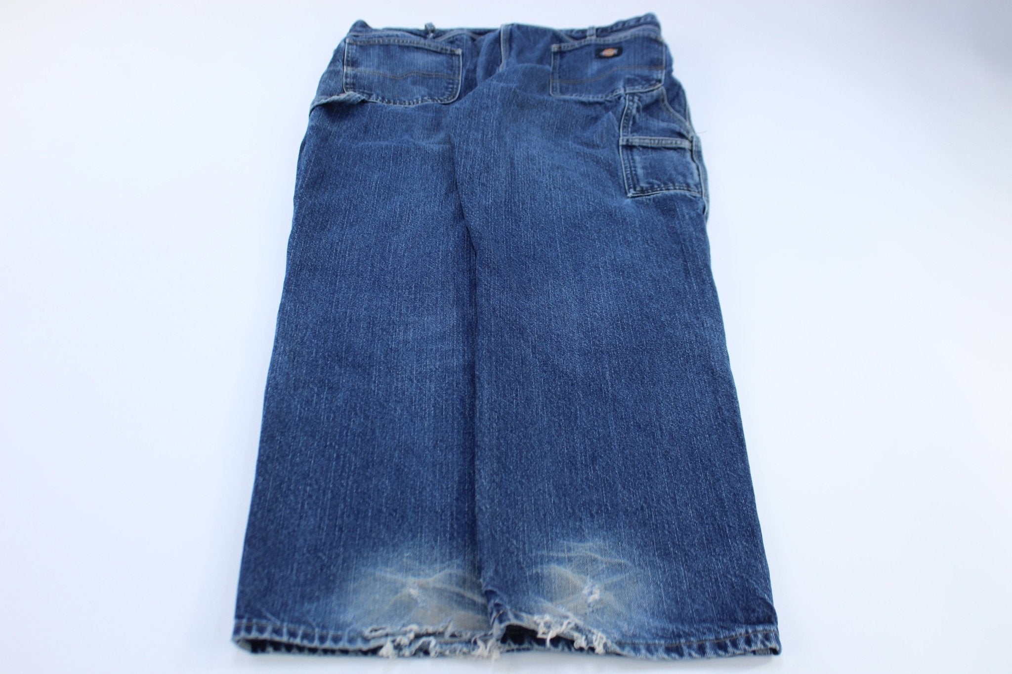 Dickie's Logo Patch Dark Wash Denim Carpenter Jeans - Pants - Thrifted Threads