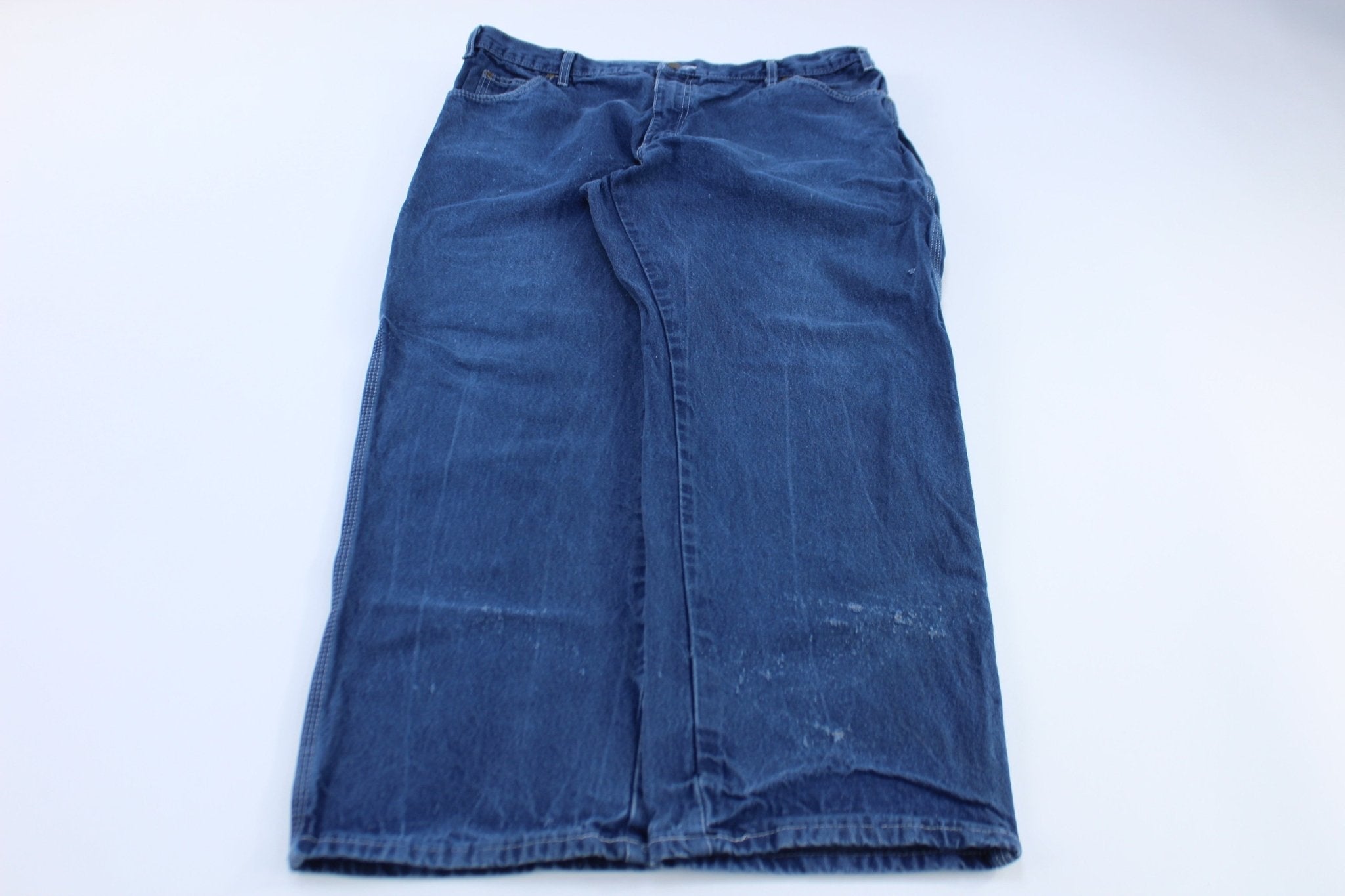 Dickie's Logo Patch Dark Wash Denim Carpenter Jeans - Pants - Thrifted Threads