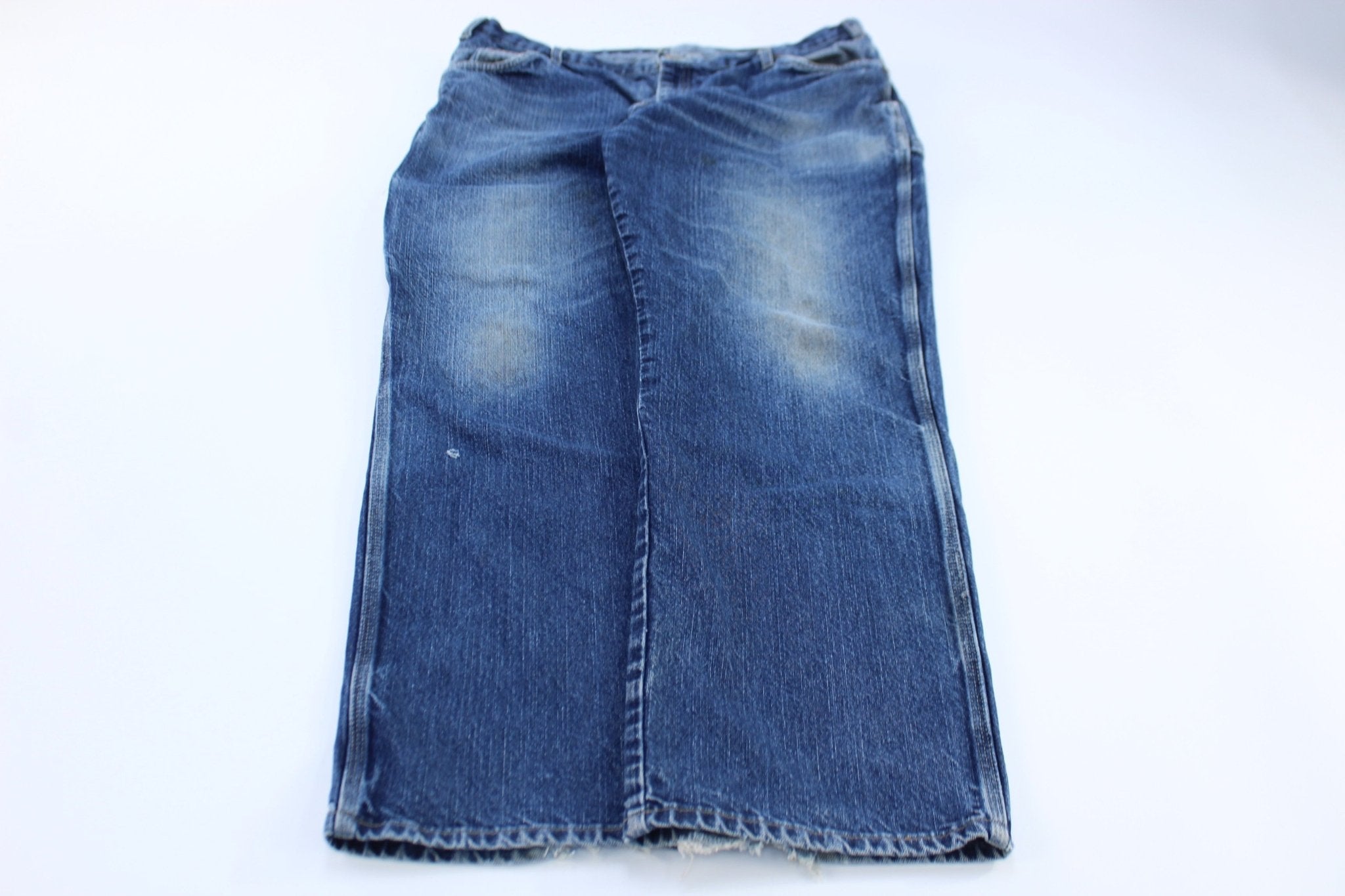 Dickie's Logo Patch Dark Wash Denim Carpenter Jeans - Pants - Thrifted Threads
